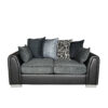 EMILY Sofa Set 3+2 in Grey Fabric & Black PU - Image 5