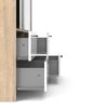 LINE Wardrobe ith 2 Sliding Doors & 4 Drawers in Oak & White High Gloss - Image 11