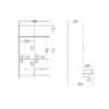 LINE Wardrobe with 2 Sliding Doors 7 2 Drawers in White & Jackson Hickory Oak - Image 3