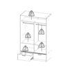 LINE Wardrobe with 2 Sliding Doors & 2 Drawers in Black & Jackson Hickory Oak - Image 12
