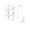LINE Wardrobe with 2 Sliding Doors & 2 Drawers in White & Concrete - Image 12