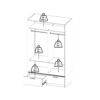 LINE Wardrobe with 2 Sliding Doors & 2 Drawers in White & Concrete - Image 13