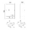 LINE Wardrobe with 2 Sliding Doors & 2 Drawers in White & Concrete - Image 11