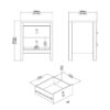 BARCELONA Package inc. 2 Drawers Bedside Table, 3+2 Chest of Drawers, 3 Doors Wardrobe in White - Image 5