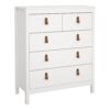 BARCELONA Package inc. 2 Drawers Bedside Table, 3+2 Chest of Drawers, 3 Doors Wardrobe in White - Image 6
