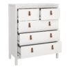 BARCELONA Package inc. 2 Drawers Bedside Table, 3+2 Chest of Drawers, 3 Doors Wardrobe in White - Image 7