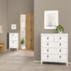 BARCELONA Package inc. 2 Drawers Bedside Table, 3+2 Chest of Drawers, 3 Doors Wardrobe in White - Image 8