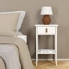 BARCELONA Bedside Table with 1 Drawer in White - Image 9