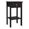 BARCELONA Bedside Table with 1 Drawer in Matt Black