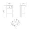 BARCELONA Bedside Table with 1 Drawer in Matt Black - Image 10