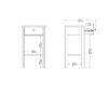 BARCELONA Bedside Table with 1 Drawer in Matt Black - Image 11