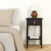 BARCELONA Bedside Table with 1 Drawer in Matt Black - Image 9