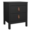 BARCELONA  Package - Bedroom set inc. 2 Drawers Bedside Table, 3+2 Chest of Drawers, 2 Doors Wardrobe in Matt Black - Image 2