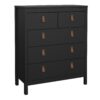 BARCELONA  Package - Bedroom set inc. 2 Drawers Bedside Table, 3+2 Chest of Drawers, 2 Doors Wardrobe in Matt Black - Image 6