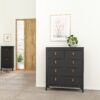 BARCELONA  Package - Bedroom set inc. 2 Drawers Bedside Table, 3+2 Chest of Drawers, 2 Doors Wardrobe in Matt Black - Image 8