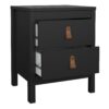 BARCELONA Package inc. 2 Drawers Bedside Table, 3+2 Chest of Drawers, 3 Doors Wardrobe in Matt Black - Image 3