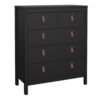 BARCELONA Package inc. 2 Drawers Bedside Table, 3+2 Chest of Drawers, 3 Doors Wardrobe in Matt Black - Image 6
