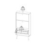 CUMBRIA Shoe Cabinet in White - Image 12