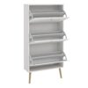 CUMBRIA Shoe Cabinet in White - Image 4