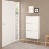 CUMBRIA Shoe Cabinet in White - Image 7