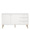 CUMBRIA Sideboard with 2 Doors + 3 Drawers in White - Image 2
