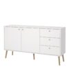 CUMBRIA Sideboard with 2 Doors + 3 Drawers in White - Image 3
