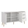 CUMBRIA Sideboard with 2 Doors + 3 Drawers in White - Image 4