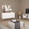 CUMBRIA Sideboard with 2 Doors + 3 Drawers in White - Image 5