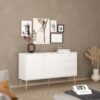 CUMBRIA Sideboard with 2 Doors + 3 Drawers in White - Image 6