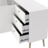CUMBRIA Sideboard with 2 Doors + 3 Drawers in White - Image 8