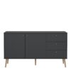 CUMBRIA Sideboard with 2 Doors + 3 Drawers in Dark Grey - Image 2