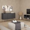 CUMBRIA Sideboard with 2 Doors + 3 Drawers in Dark Grey - Image 5