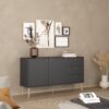 CUMBRIA Sideboard with 2 Doors + 3 Drawers in Dark Grey - Image 6