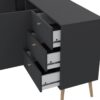 CUMBRIA Sideboard with 2 Doors + 3 Drawers in Dark Grey - Image 8