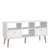 CUMBRIA TV Unit with 2 Drawers in White