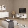 CUMBRIA TV Unit with 2 Drawers in White - Image 8