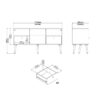 CUMBRIA TV Unit with 2 Drawers in Dark Grey - Image 9
