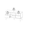 CUMBRIA TV Unit with 2 Drawers in Dark Grey - Image 11