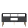 CUMBRIA TV Unit with 2 Drawers in Dark Grey - Image 2