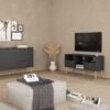 CUMBRIA TV Unit with 2 Drawers in Dark Grey - Image 5