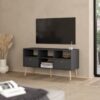 CUMBRIA TV Unit with 2 Drawers in Dark Grey - Image 6