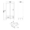 CUMBRIA Wardrobe with 2 Doors + 2 Drawers in White - Image 12