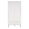 CUMBRIA Wardrobe with 2 Doors + 2 Drawers in White - Image 2