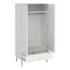 CUMBRIA Wardrobe with 2 Doors + 2 Drawers in White - Image 4