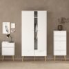 CUMBRIA Wardrobe with 2 Doors + 2 Drawers in White - Image 6