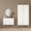 CUMBRIA Wardrobe with 2 Doors + 2 Drawers in White - Image 7