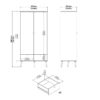 CUMBRIA Wardrobe with 2 Doors + 2 Drawers in Dark Grey - Image 11
