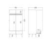 CUMBRIA Wardrobe with 2 Doors + 2 Drawers in Dark Grey - Image 12