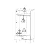 CUMBRIA Wardrobe with 2 Doors + 2 Drawers in Dark Grey - Image 13