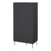 CUMBRIA Wardrobe with 2 Doors + 2 Drawers in Dark Grey - Image 3